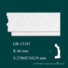 high density fireproof PU decorative trim molding for interior decoration